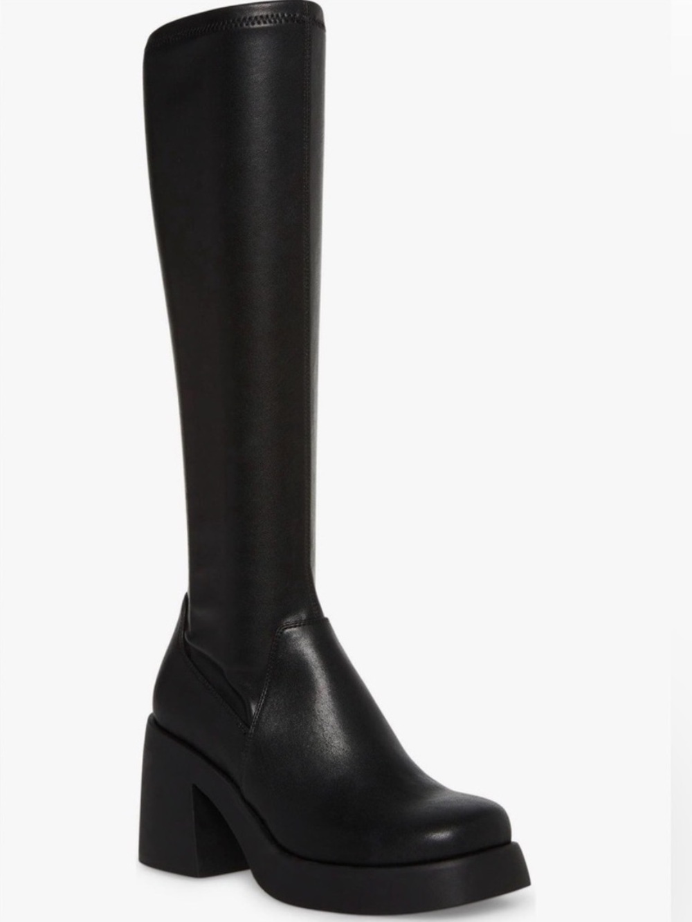 NEW no box Steve Madden Baily Black Knee-High Platform Heeled Boots size 10